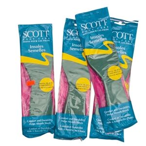 Scott Foot Care Shoe Insoles Unisex 8-12. Cut to fit Set Of 4